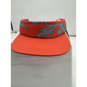 The North Face Adjustable Class V Sun Visor Orange Tropical Paintbrush Print NEW